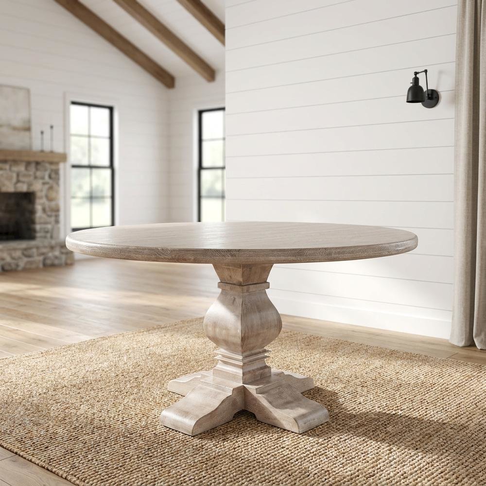 Pengrove 54" Round Dining Table in Heirloom White