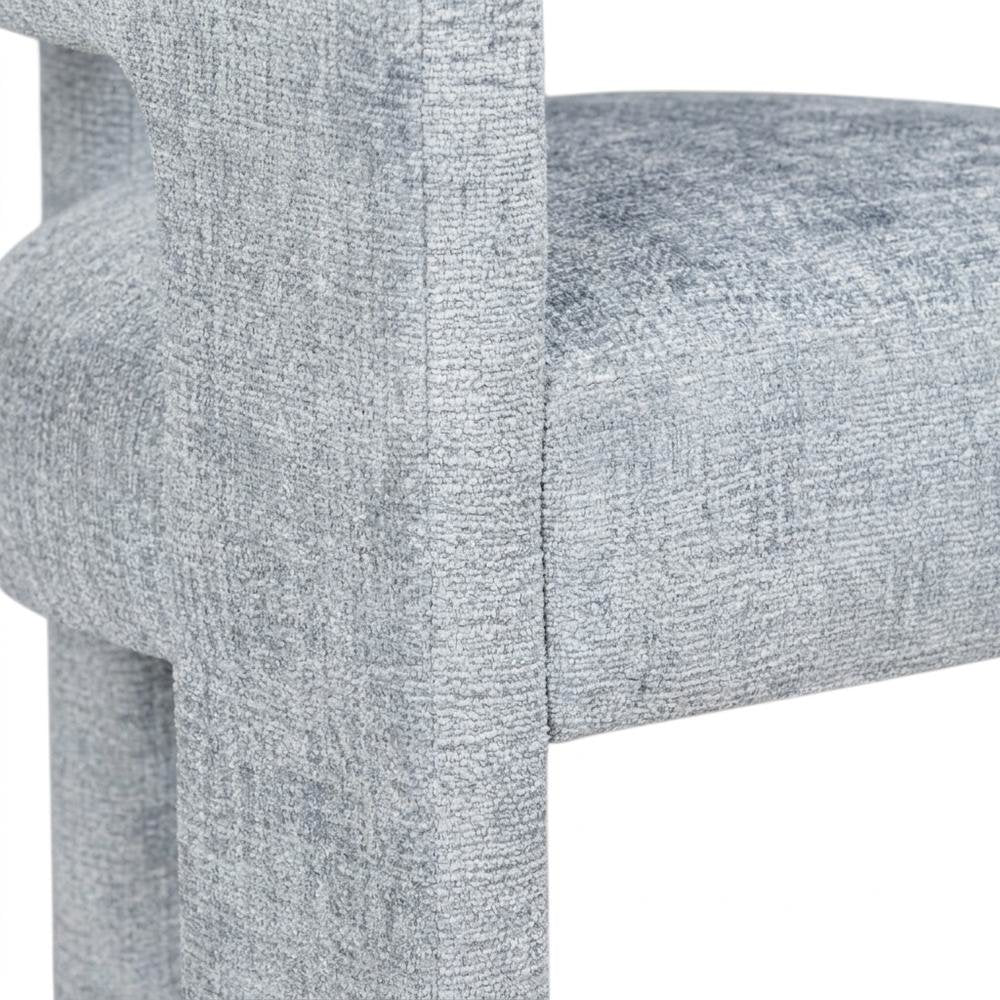 Jacquard Modern Accent Armchair, Sculptural Frame, Blue, Set of 2