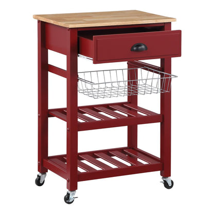 Hampton Kitchen Cart Red