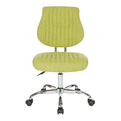 Sunnydale Office Chair in Basil Fabric with Chrome Base, SNN26-E21
