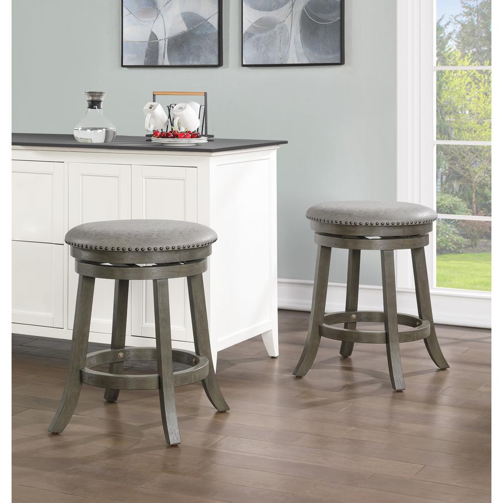 Round Backless Swivel Stool 2 Pack