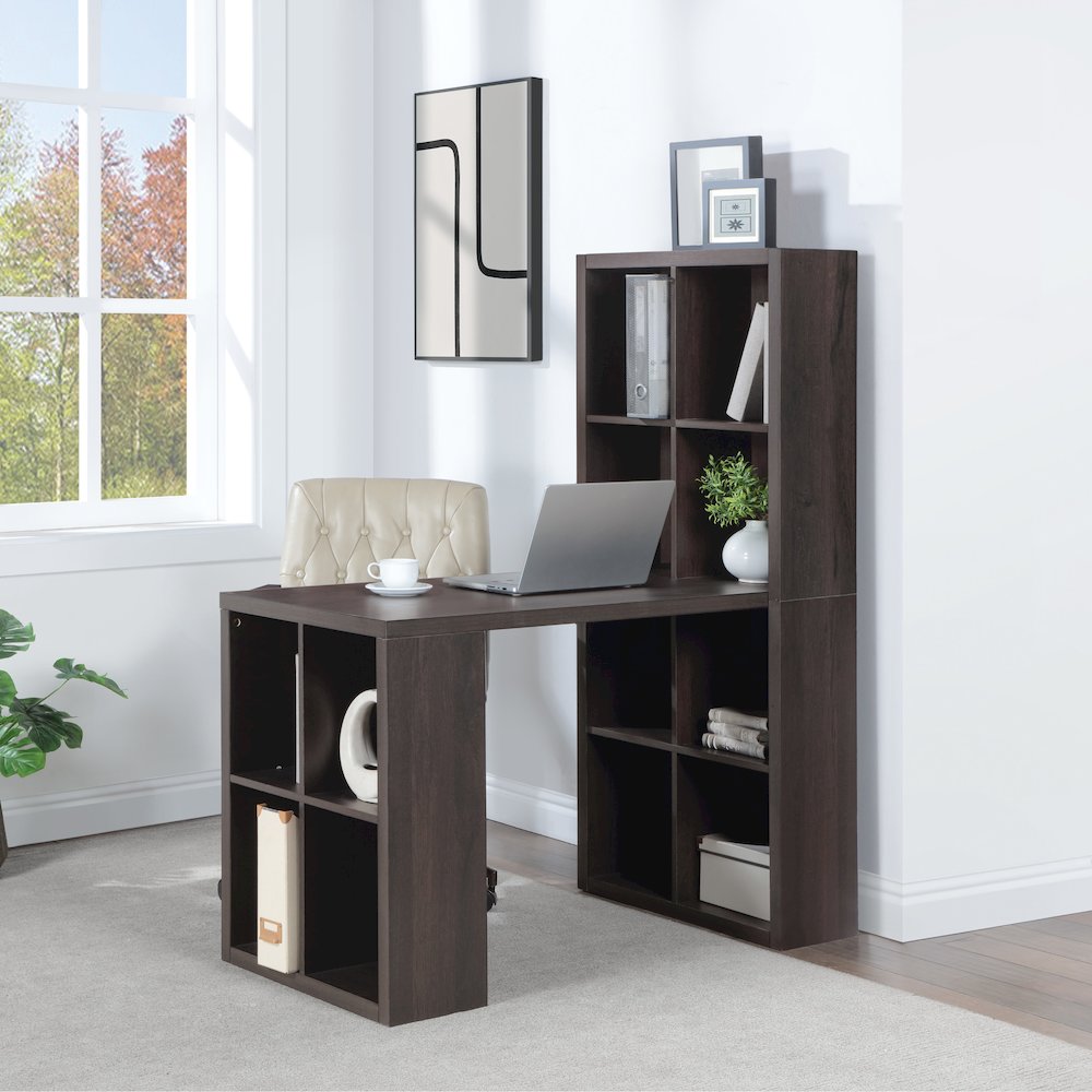 48" Desk and Dual Bookcase