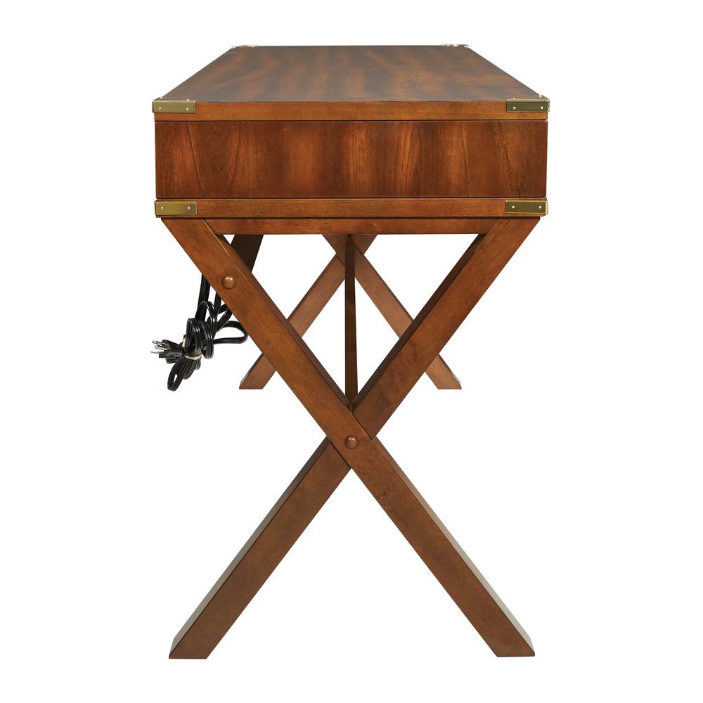 Wellington 46" Desk with Power in Toasted Wheat Finish, WELP4630-TW
