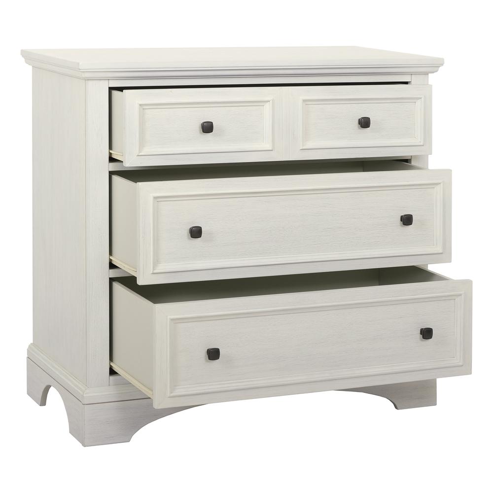 Farmhouse Basics 3 Drawer Chest, Rustic White
