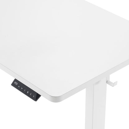 Primo 59"W Sit to Stand Electric Height Adjustable Desk in White Finish