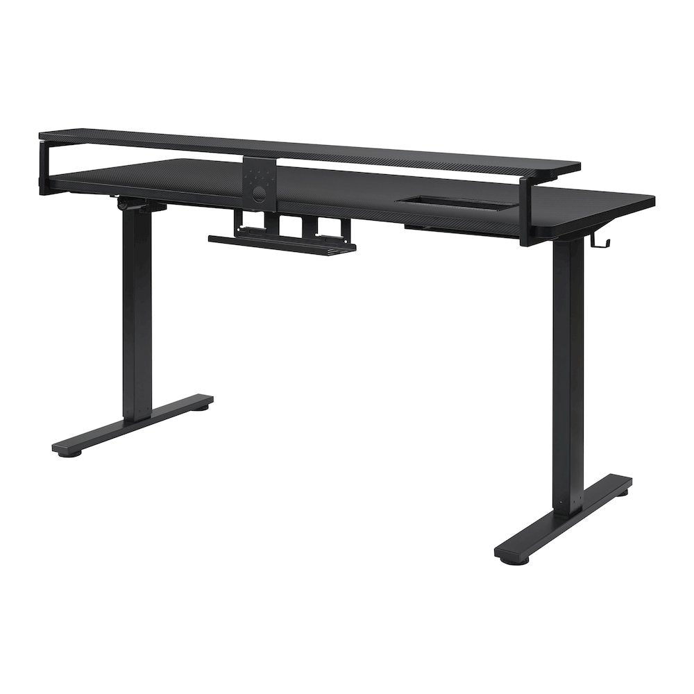 Primo 60" Electric Height Adjustable Gaming Desk with Hutch