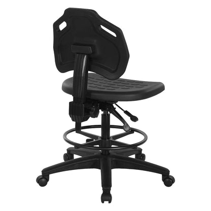 Black Self Skinned Urethane Intermediate Drafting Chair With Adjustable Black