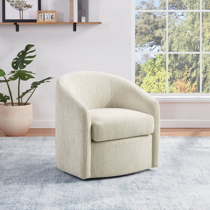 Bella Swivel Chair in Linen Fabric