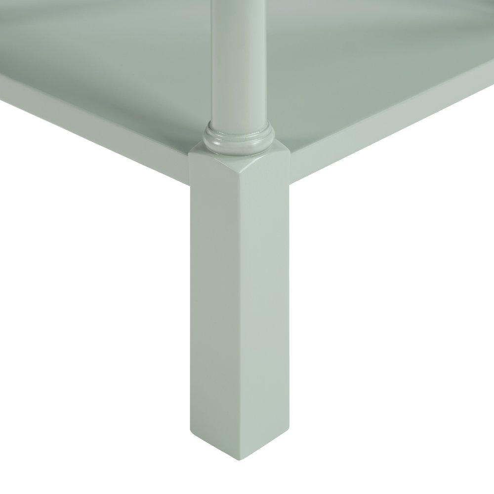 Golden Side Table in Sage Green Wood Finish