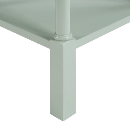 Golden Side Table in Sage Green Wood Finish