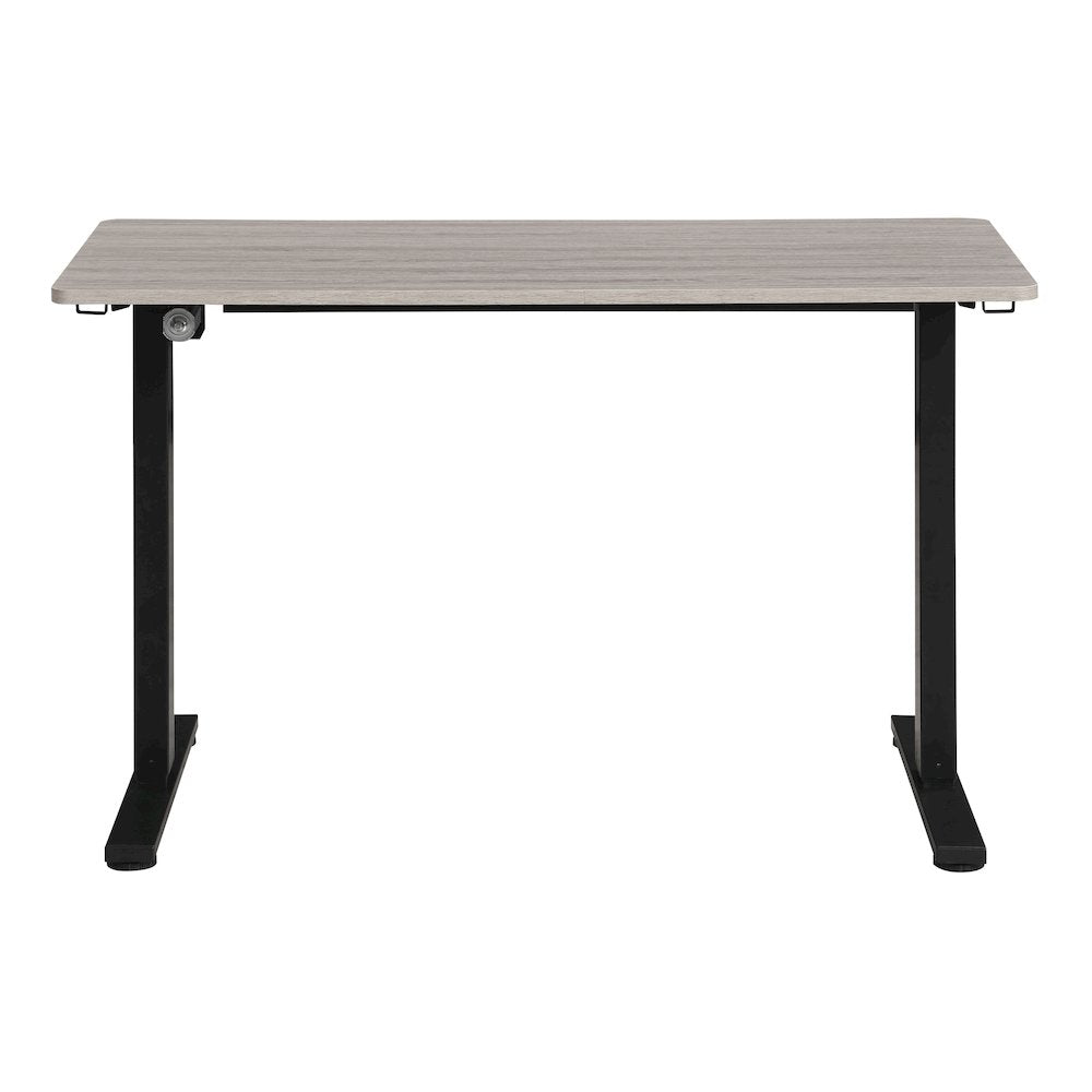 Primo 48"W Sit to Stand Electric Height Adjustable Desk With Light Grey Top
