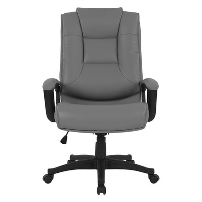 High Back Bonded Lthr Chair, Charcoal