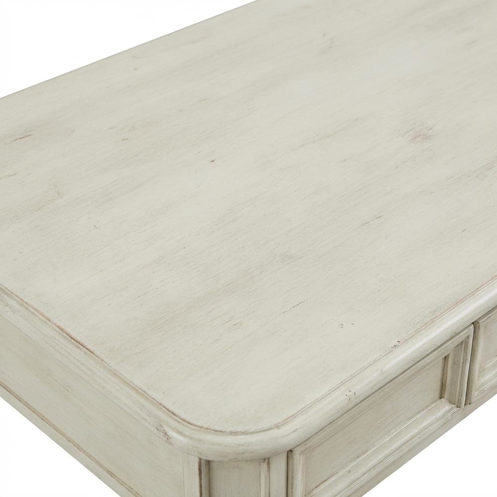 Classic White Desk with Ample Storage and Durable MDF Construction