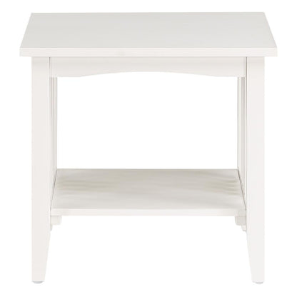 Sierra Mission End Table, White Finish