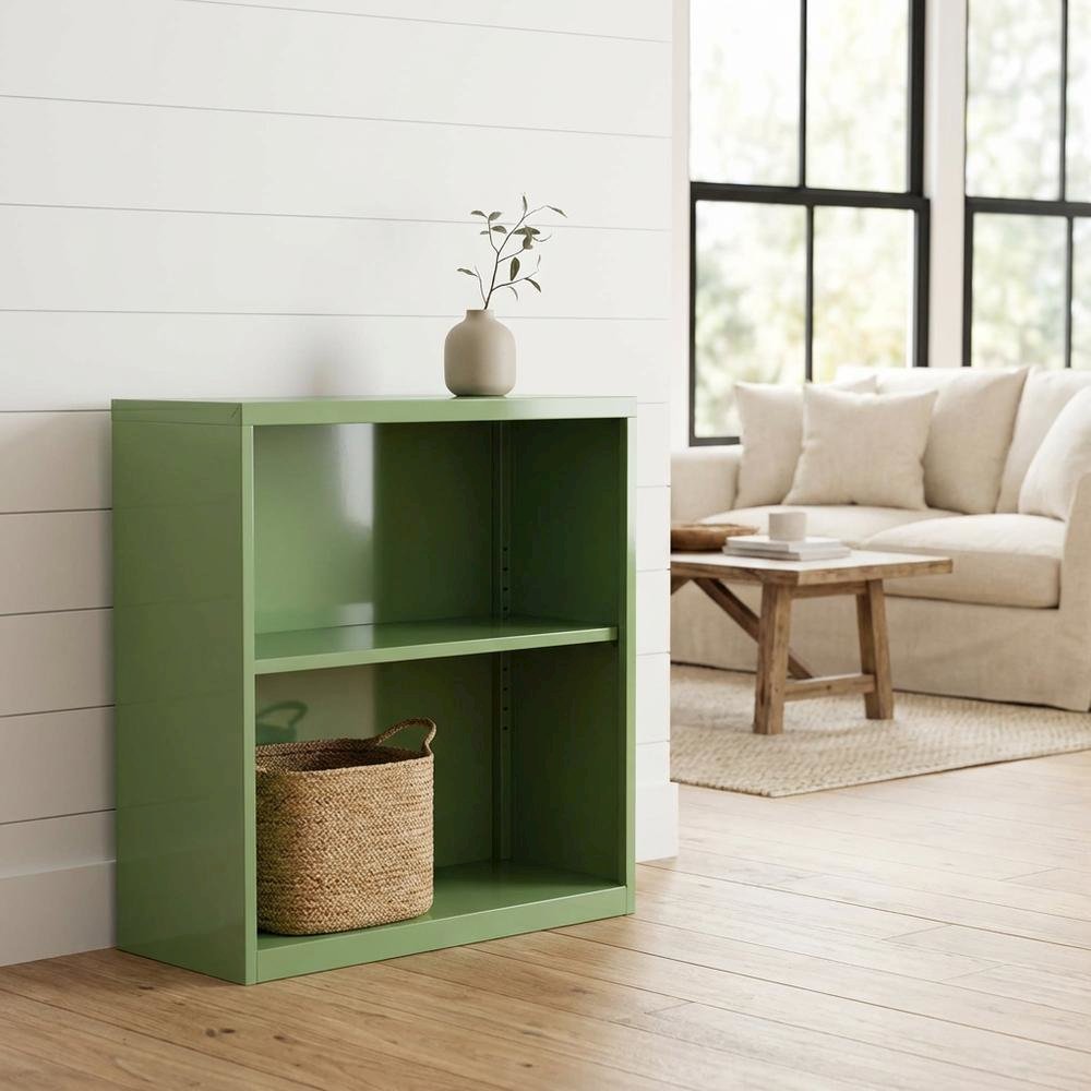 Steel bookcase for home storage with steel construction and lightweight design