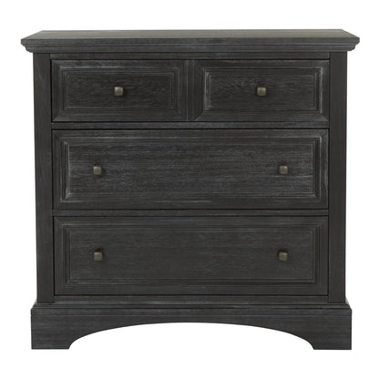 Farmhouse Basics 3 Drawer Chest in Rustic Black, BP-4200-04B