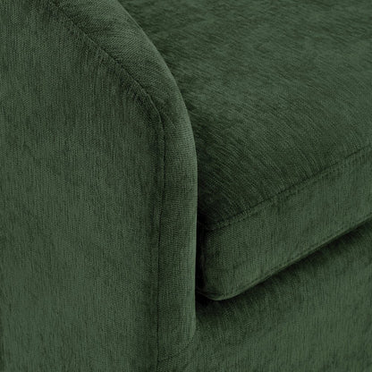 Parker Swivel Tub Chair In Green Fabric