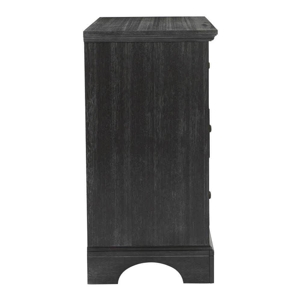 Farmhouse Basics 3 Drawer Chest in Rustic Black, BP-4200-04B