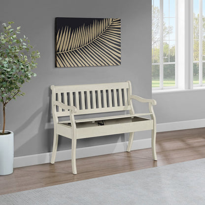 Wakefield Entryway Storage Bench in White Finish