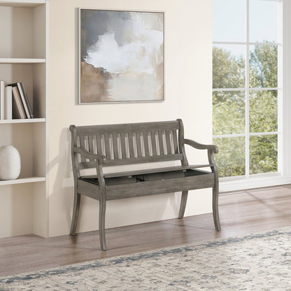 Wakefield Entryway Storage Bench Goldstone Finish