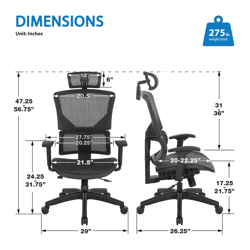 Vertical Matrix Seat & Back Manager's Chair