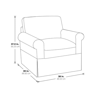 Chair with Navy Slip Cover