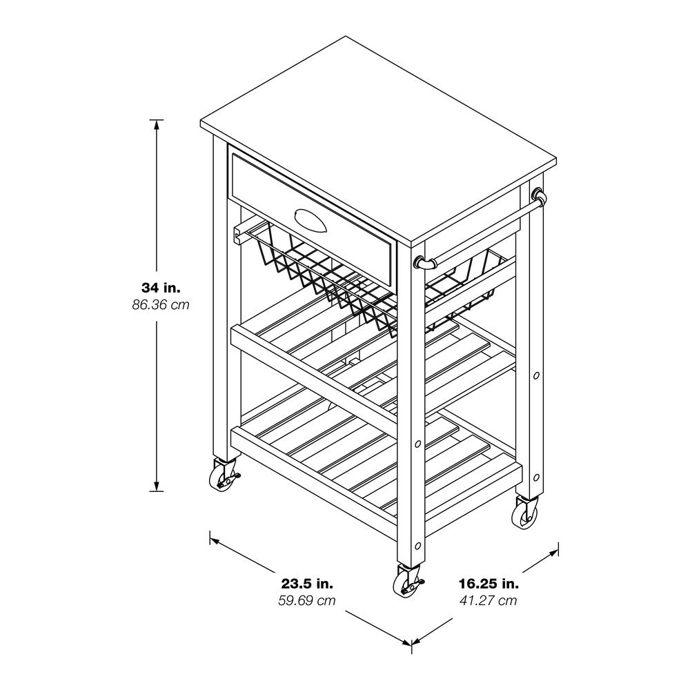 Hampton Kitchen Cart Blue