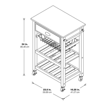 Hampton Kitchen Cart Blue