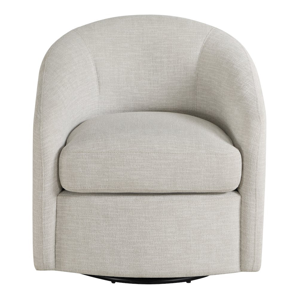 Bella Swivel Chair in Stone Fabric