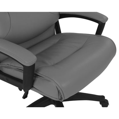 High Back Bonded Lthr Chair, Charcoal