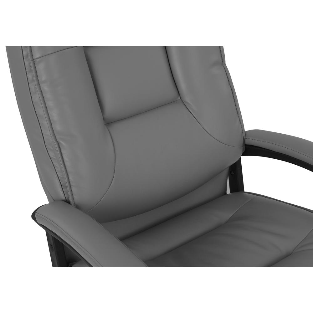 High Back Bonded Lthr Chair, Charcoal