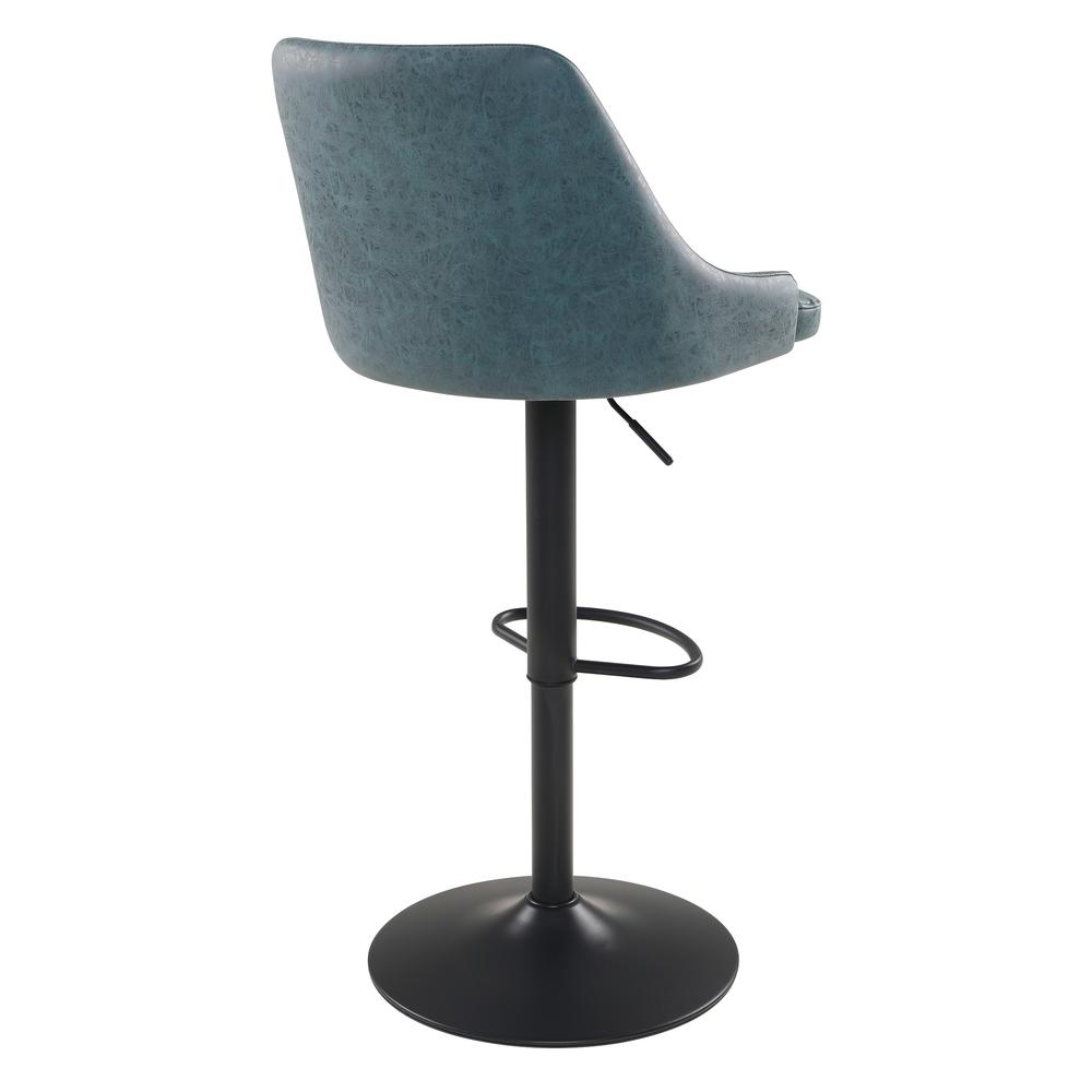 Sylmar Height Adjustable Stool in Navy Faux Leather