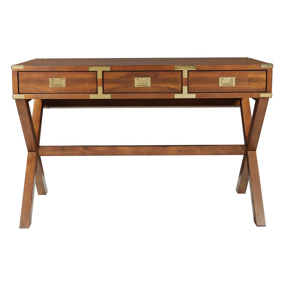 Wellington 46" Desk with Power in Toasted Wheat Finish, WELP4630-TW