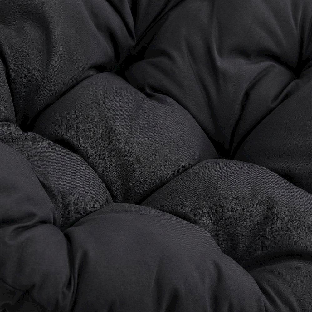 Durable Black Papasan Chair For Outdoor Lounge Comfort