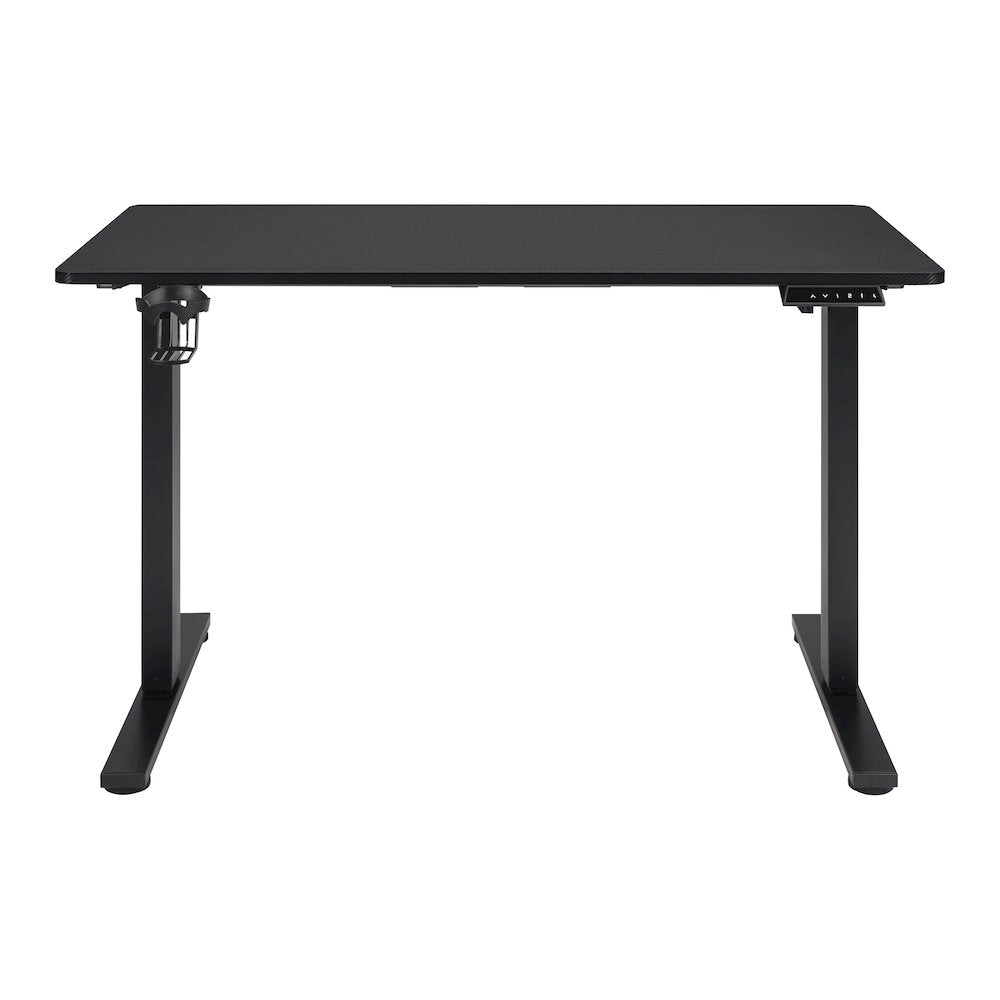 Primo 48" Electric Height Adjustable Gaming Desk in Black Carbon Fiber Finish