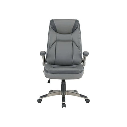 Ergonomic Leather Office Chair – Executive High Back Gray Desk Chair