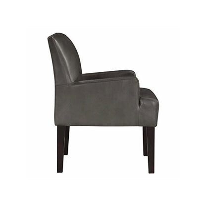 Main Street Guest Chair in Pewter Faux leather, MST55-PD26