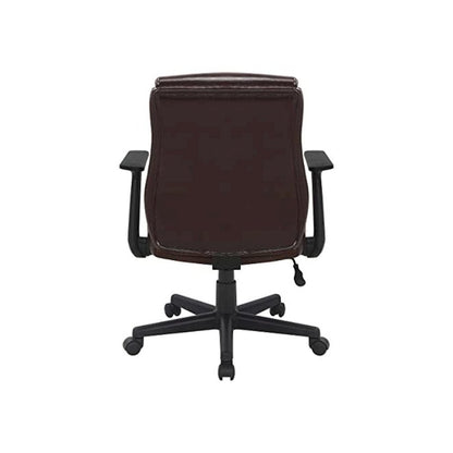 Mid-Back Managers Chair with Flip Up Arms in Chocolate Faux Leather