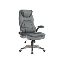 Ergonomic Leather Office Chair – Executive High Back Gray Desk Chair