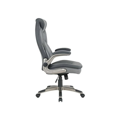Ergonomic Leather Office Chair – Executive High Back Gray Desk Chair
