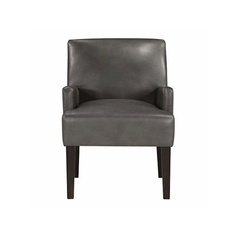Main Street Guest Chair in Pewter Faux leather, MST55-PD26