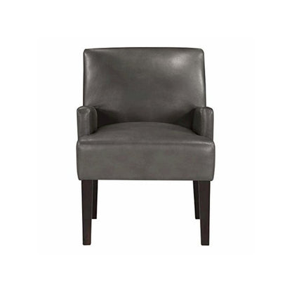 Main Street Guest Chair in Pewter Faux leather, MST55-PD26