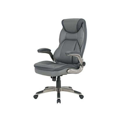Ergonomic Leather Office Chair – Executive High Back Gray Desk Chair