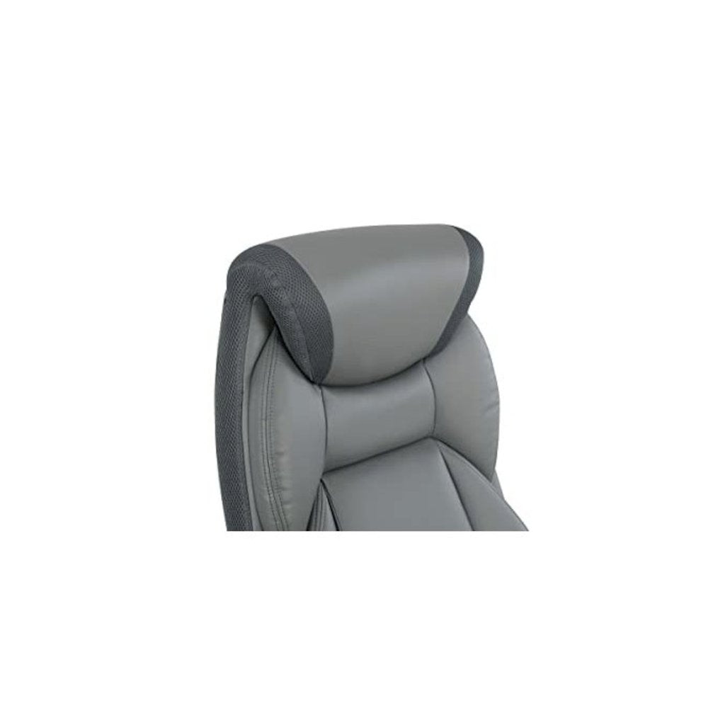 Ergonomic Leather Office Chair – Executive High Back Gray Desk Chair