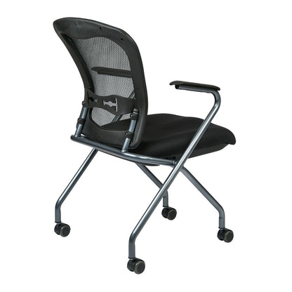 Black Foldable Office Chair, Set of 2 – Reception and Conference Room Seating