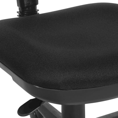 Black Armless Office Chair – High-Back Chair for Desks
