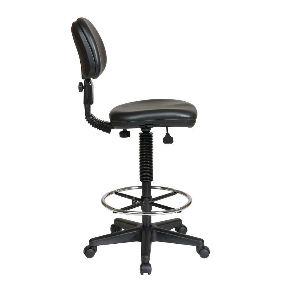 Black Drafting Chair – Tall Desk Chair for Standing Desk and Office Use