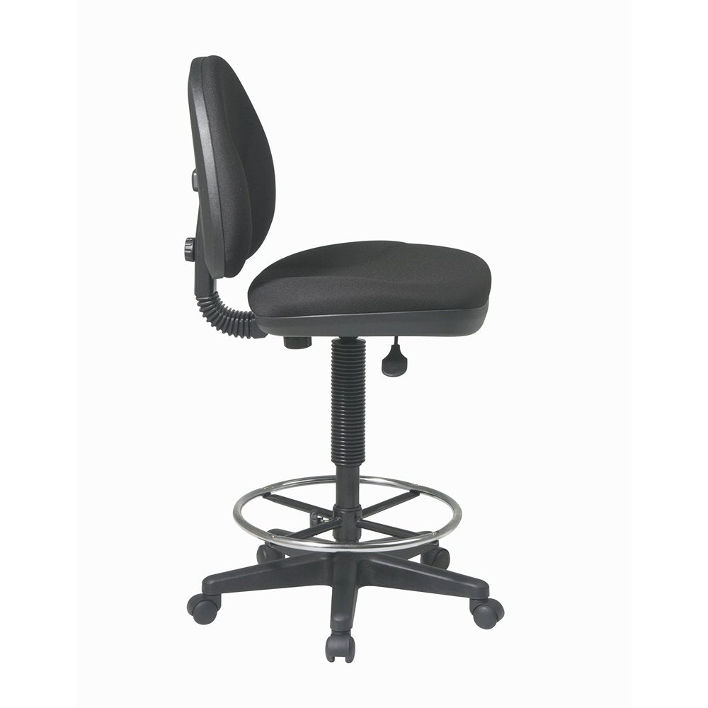 Tall Black Drafting Chair – High Office Chair With Sculptured Support