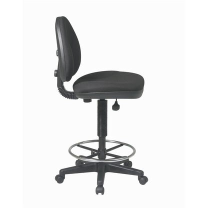 Tall Black Drafting Chair – High Office Chair With Sculptured Support
