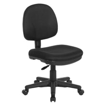 Black Armless Office Chair – High-Back Chair for Desks